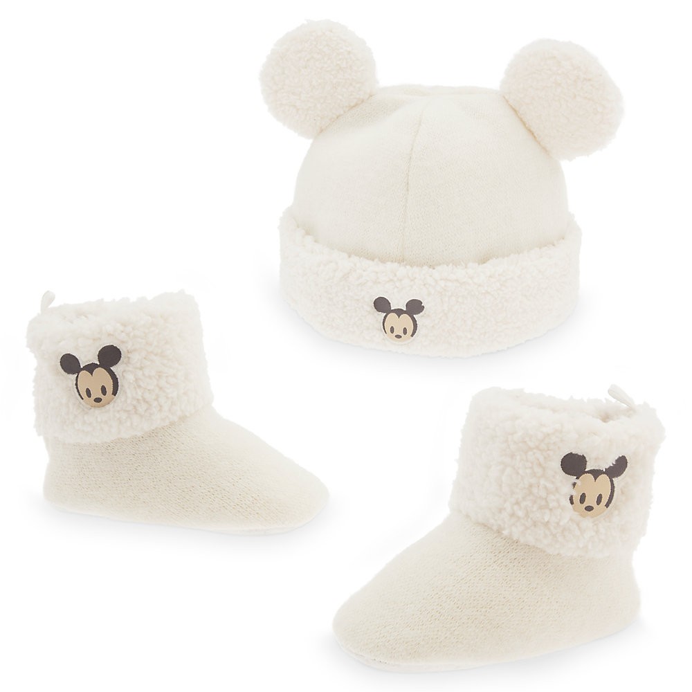 Auténtico 100% Conjunto de gorro y botas de Mickey Mouse para bebé - Auténtico 100% Conjunto de gorro y botas de Mickey Mouse para bebé-01-0