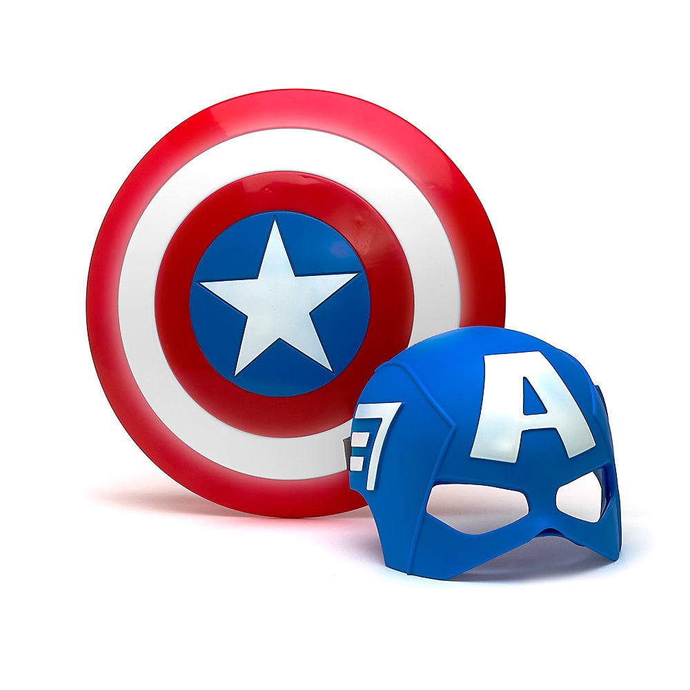 Alta calidad Juego de máscara y escudo Capitán América - Alta calidad Juego de máscara y escudo Capitán América-01-0
