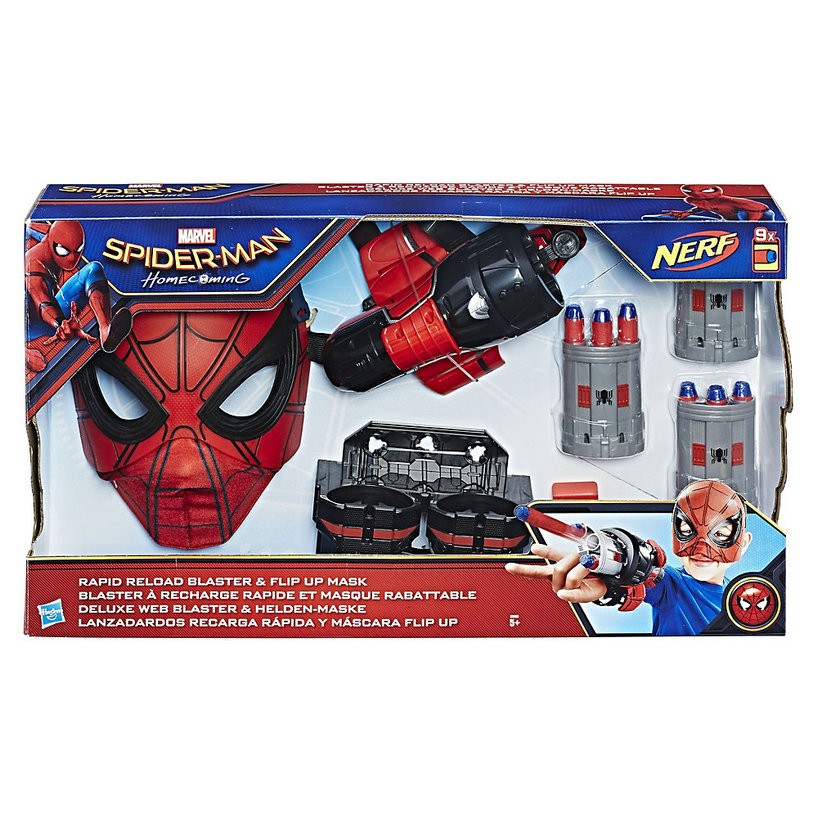 Diseño único Disparador de dardos de carga rápida y máscara abatible de Spider-Man: Homecoming - Diseño único Disparador de dardos de carga rápida y máscara abatible de Spider-Man: Homecoming-01-1