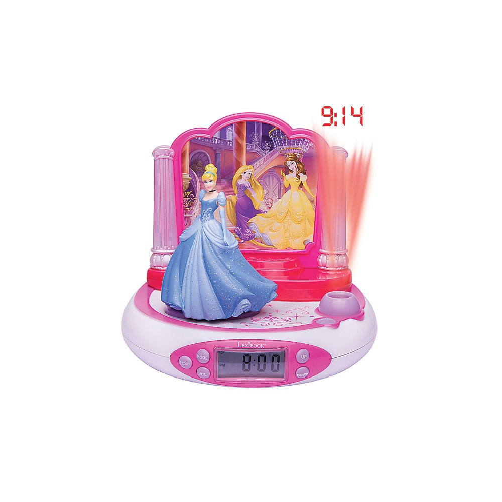 Diseño único Despertador con radio y proyector princesa Disney - Diseño único Despertador con radio y proyector princesa Disney-01-0