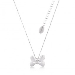 Comprar en linea Collar chapado en oro blanco con la forma del clásico lazo de Minnie, colección Disney Couture-20