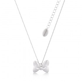 Comprar en linea Collar chapado en oro blanco con la forma del clásico lazo de Minnie, colección Disney Couture