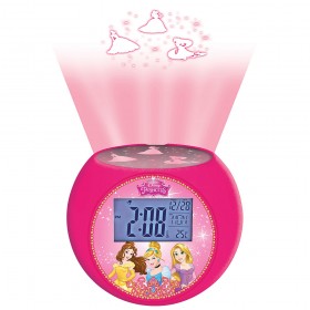Venta caliente Reloj con radio y proyector princesa Disney