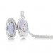 Mejor precio Collar chapado en oro blanco con medallón de Campanilla, colección Disney Couture - 1